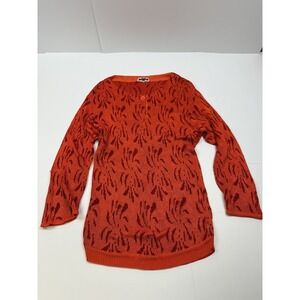 Vintage Umberto Bilancioni Knit Sweater Jumper Made In Italy Size Small Orange